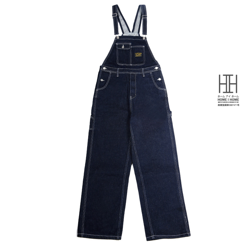 デニム オーバーオール メンズ おしゃれ アウトドア キャンプ 作業服 男女兼用 インディゴ ストライプデニム メンズ レディース 大きいサイズ ユニセックス | ホームアイホーム | 01