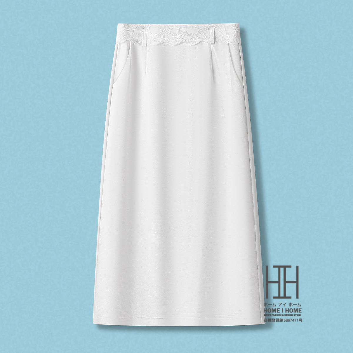 ロングスカート マキシ レース入り サテンスカート マキシ タイト 細身 スリム 体型カバー ロングスカート きれいめ 光沢感 ハイウエスト Iライン 美脚 通勤 | ホームアイホーム | 01