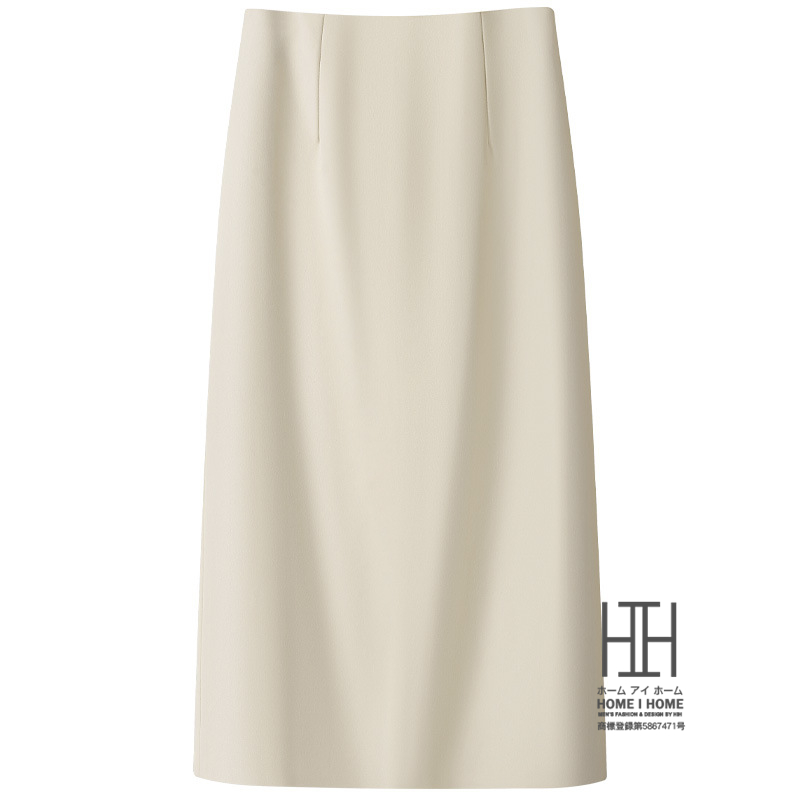 スーツスカート タイトスカート レディース ロング丈 オフィス キレイめ 通勤 シンプル ハイウエスト スリット入り ドレープ感 しわになりにくい 体型カバー | ホームアイホーム | 02