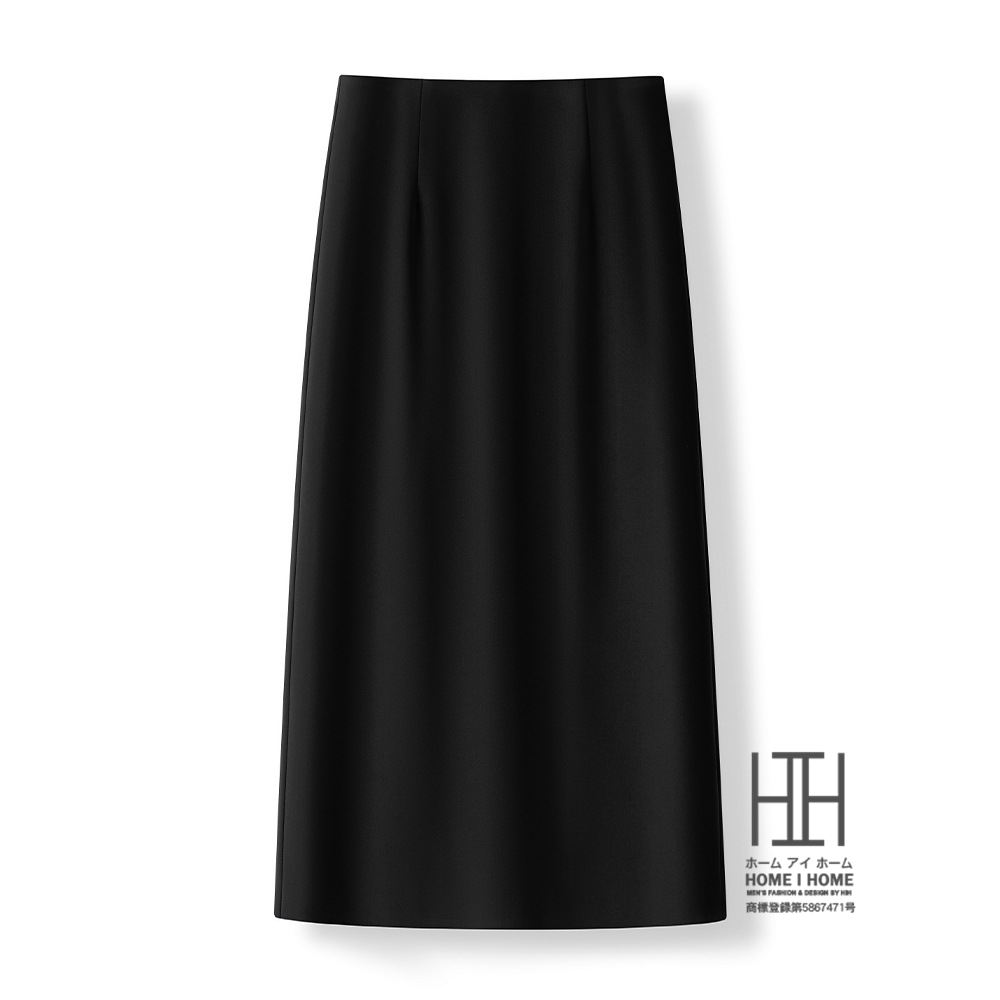 スーツスカート タイトスカート レディース ロング丈 オフィス キレイめ 通勤 シンプル ハイウエスト スリット入り ドレープ感 しわになりにくい 体型カバー | ホームアイホーム | 03