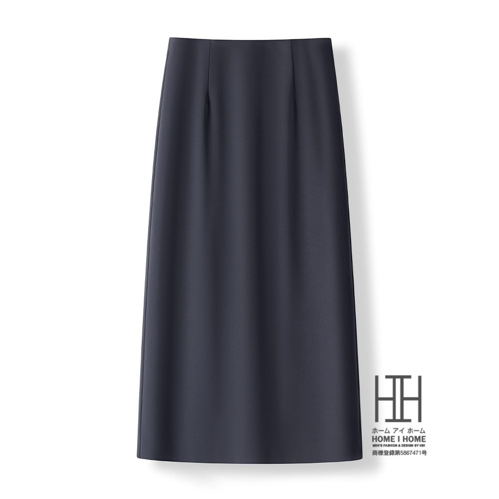 スーツスカート タイトスカート レディース ロング丈 オフィス キレイめ 通勤 シンプル ハイウエスト スリット入り ドレープ感 しわになりにくい 体型カバー | ホームアイホーム | 01