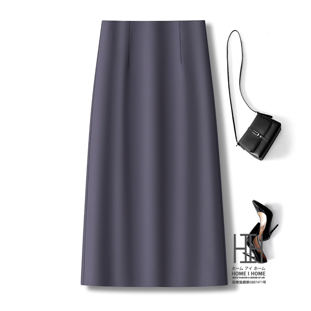 スーツスカート タイトスカート レディース ロング丈 ミモレ丈 シンプル 無地 通勤 体型カバー 可愛い カジュアル こなれ ハイウエスト 抗シワ 通気性 シワ防止 | ホームアイホーム | 01