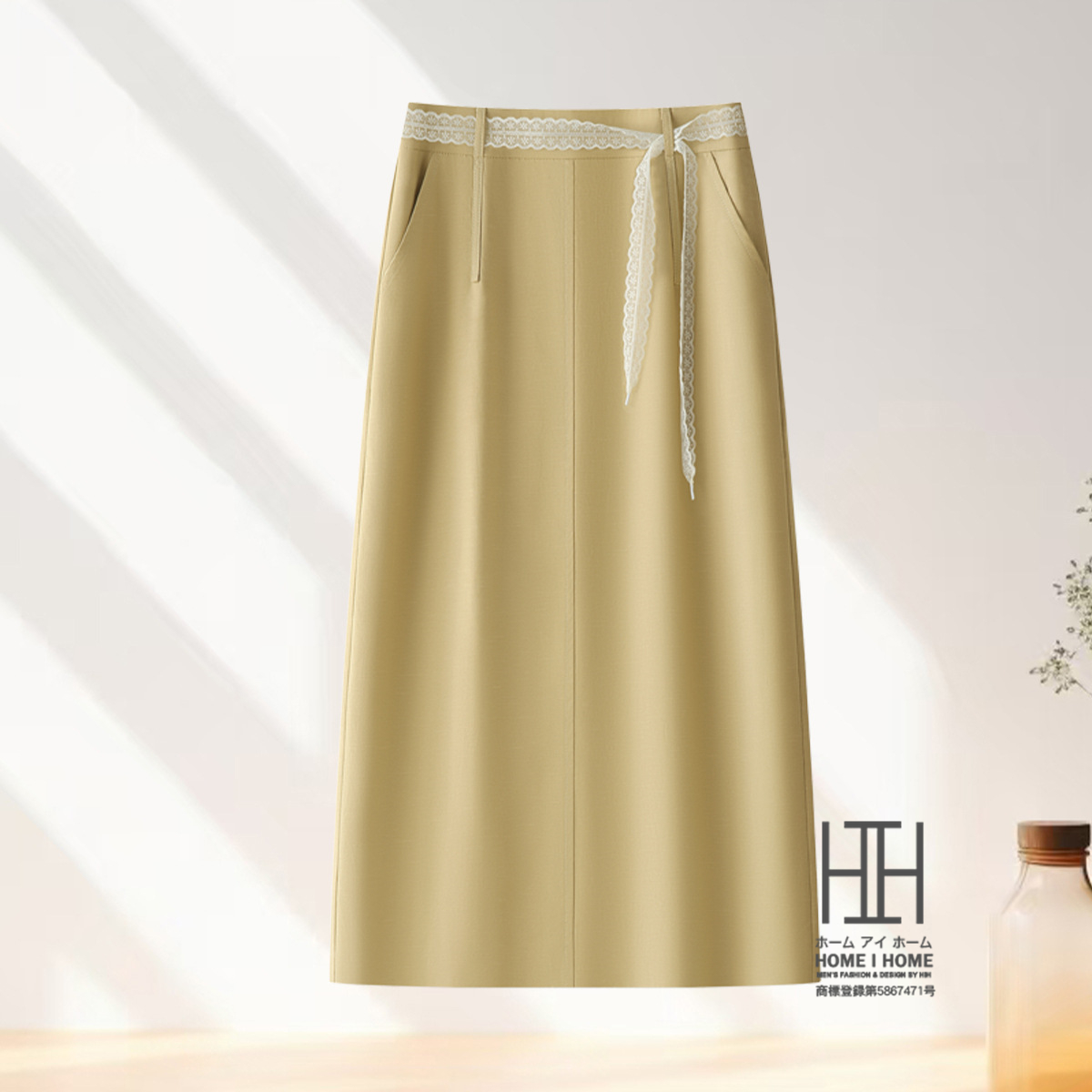 ロングスカート Iラインスカート タイトスカート レディース 冷感 涼しい ウェストレース おしゃれ キレイめ シンプル 無地 通勤 体型カバー ミモレ丈 ロング | ホームアイホーム | 02
