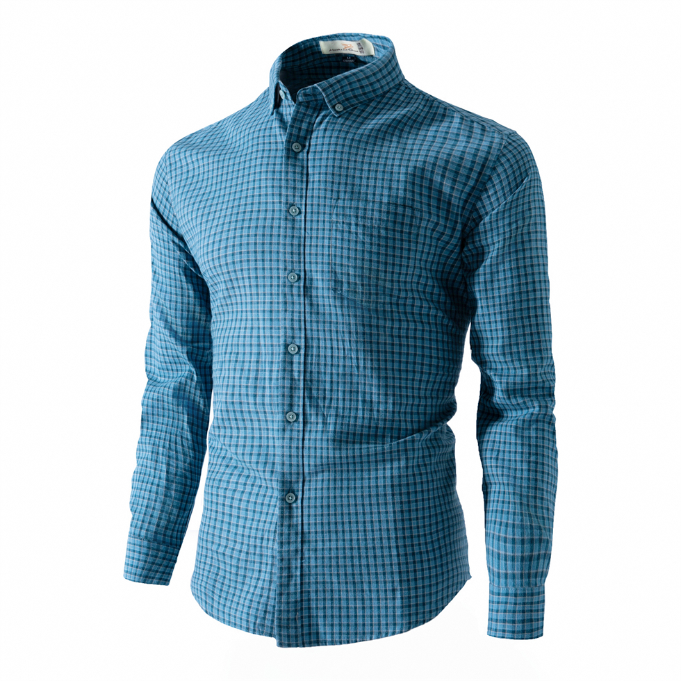 シャツ メンズ 長袖 ボタンダウンシャツ チェックシャツ ギンガムチェック ポケット カラー配色 ゆったり 大きい 大きいサイズ おしゃれ 春 秋 冬 メンズシャツ | ホームアイホーム | 01