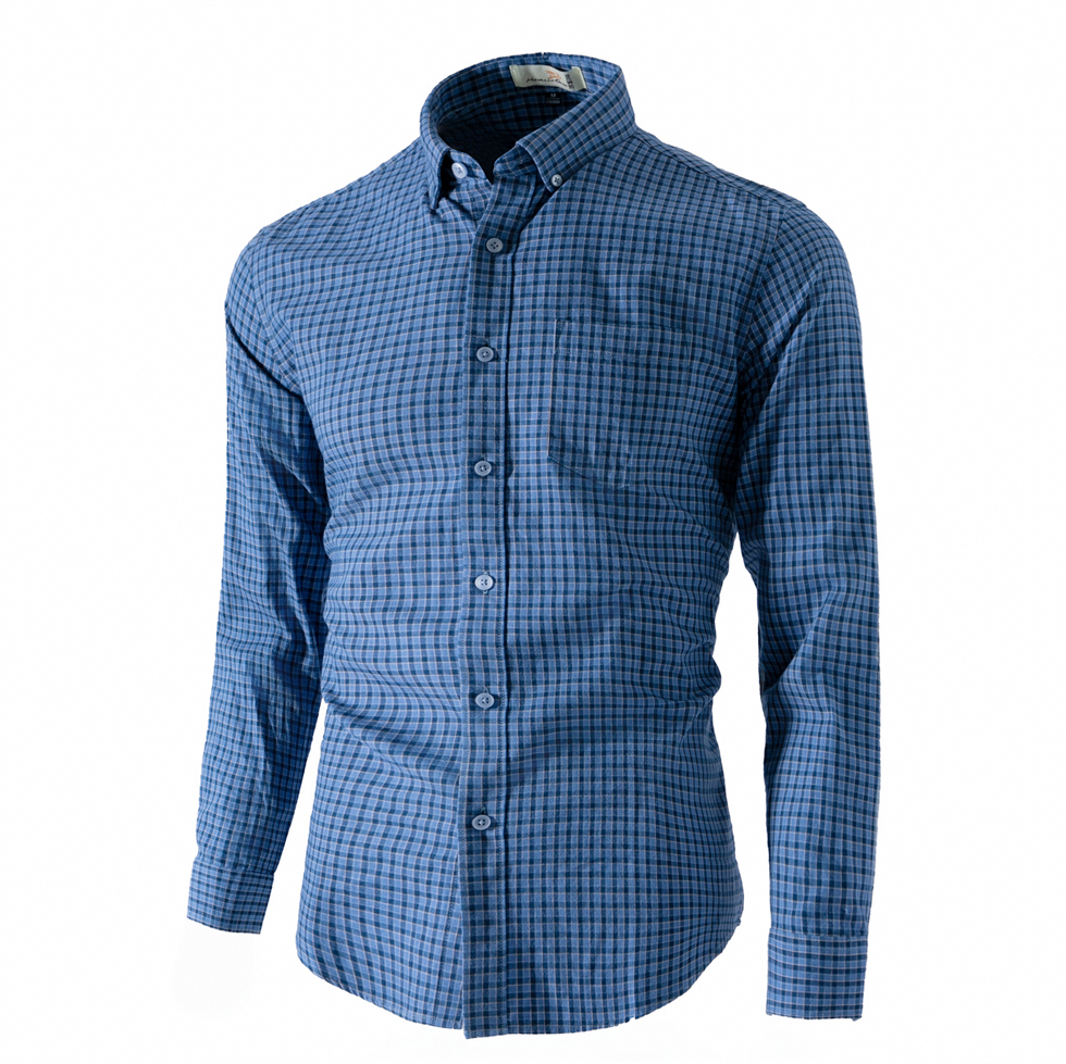 シャツ メンズ 長袖 ボタンダウンシャツ チェックシャツ ギンガムチェック ポケット カラー配色 ゆったり 大きい 大きいサイズ おしゃれ 春 秋 冬 メンズシャツ | ホームアイホーム | 02