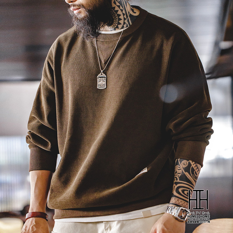 tシャツ トレーナー メンズ 長袖 クルーネック スウェット パーカー Vガゼット 秋 冬 カットソー 長袖tシャツ プルオーバートップス ロンt アメカジ ゆったり | ホームアイホーム | 02