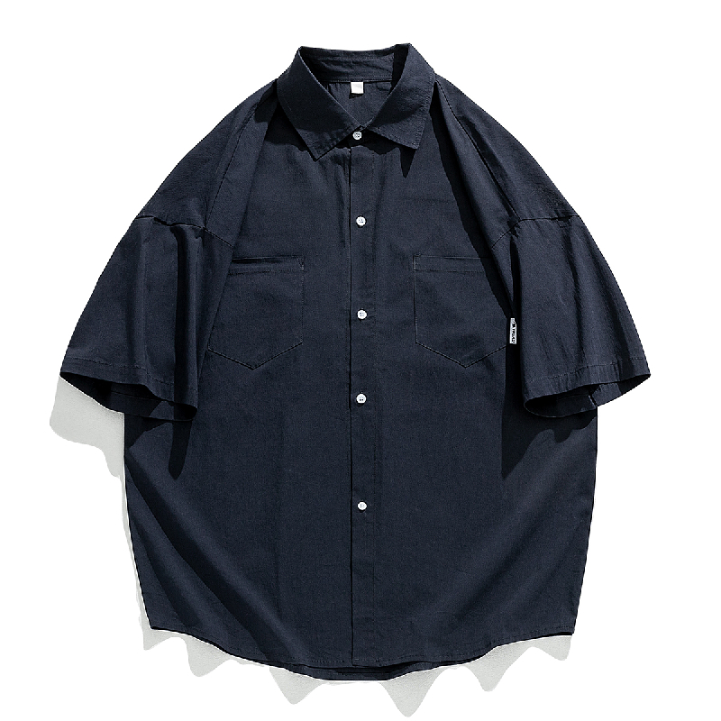 シャツ メンズ 半袖 ナイロンシャツ ストレッチ ポケット ビッグシルエット 大きいサイズ ワークシャツ キャンプシャツ 涼しい ゴルフ カジュアルシャツ 夏 | ホームアイホーム | 02