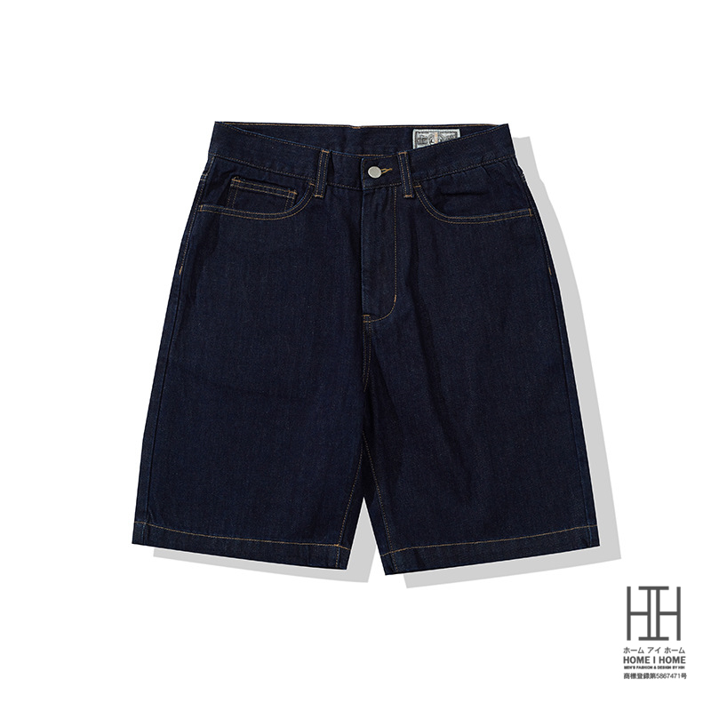 ショートパンツ ショーツ 短パン ハーフパンツ メンズ デニム パンツ ヘビーウェイト ジーンズ ジーパン ストライプ柄 ウォッシュ加工済み 綿 100 夏用 おしゃれ | ホームアイホーム | 03