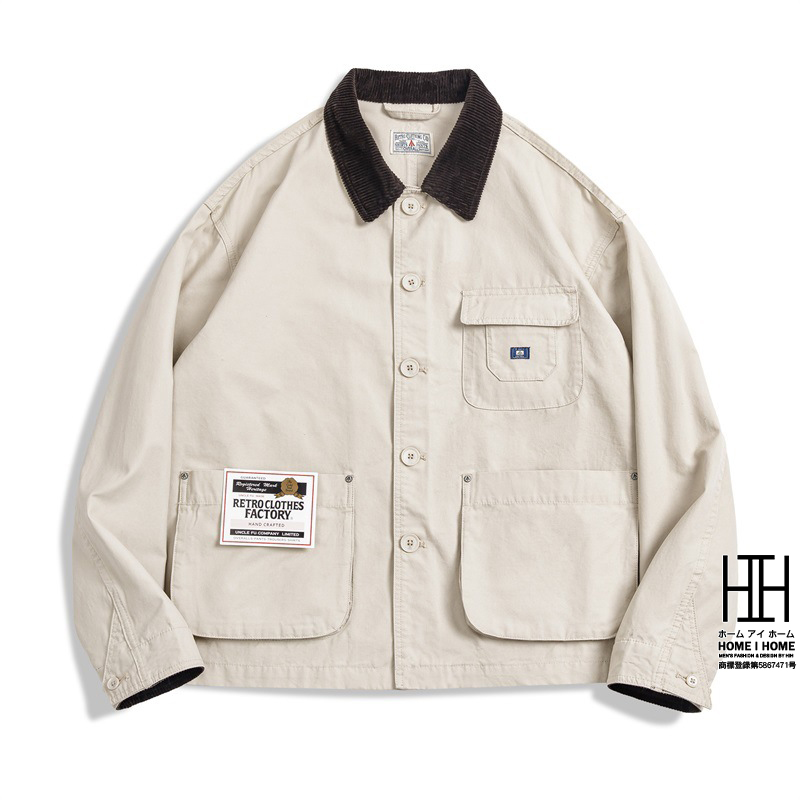 サファリジャケット メンズ ワークジャケット コーデュロイ 切り替え 綿100 大きいサイズ ミリタリージャケット デザイン アメカジ アウトドア ポケット お洒落 | ホームアイホーム | 01