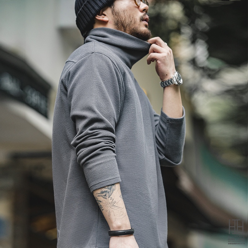 ニット メンズ セーター ストレッチ おしゃれ タートルネック 長袖 ニットソー トップス 厚手 編み 暖かい あったか シンプル ゴルフウェア 秋冬 20代 30代 40代 | ホームアイホーム | 01