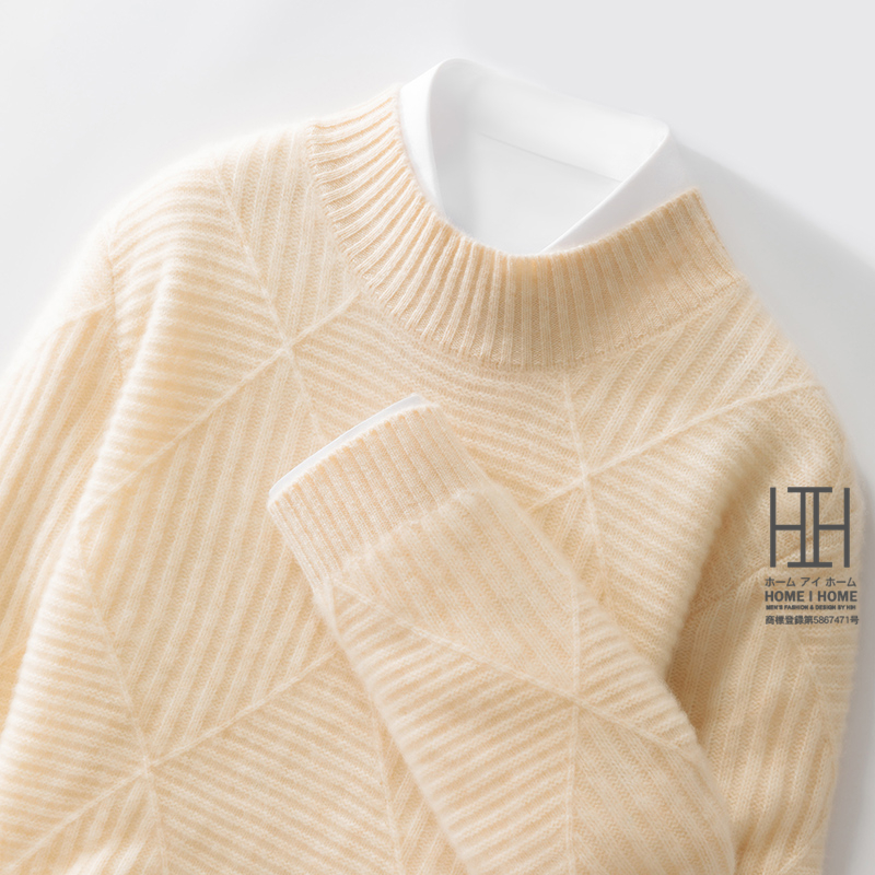 ウール セーター メンズ 長袖 モックネック ウール100％ 編み おしゃれ スタンドカラー ニット セーター メンズニット メンズセーター 秋冬 秋服 冬服 冬 | ホームアイホーム | 01