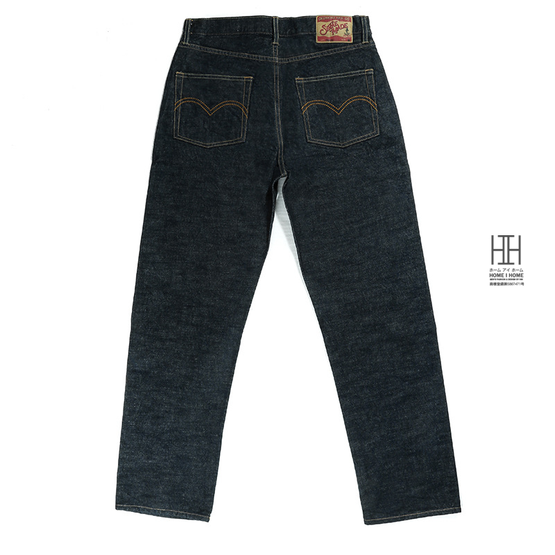 デニム ストレート ジーンズ メンズ 生デニム 未洗い/洗い済み 15oz デニムパンツ セルビッチ 赤耳 ボタンフライ リジッド ジーパン おしゃれ バイク バイカー | ホームアイホーム | 02