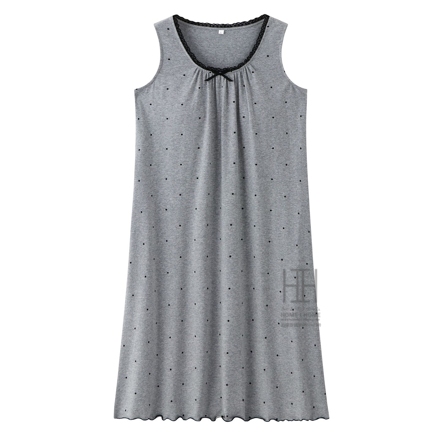 ナイトドレス ネグリジェ キャミソール レディース カップ付き ミモレ丈 涼感 ストレッチ 体型カバー 大きいサイズ パジャマ ルームウェア ホームウェア | ホームアイホーム | 01