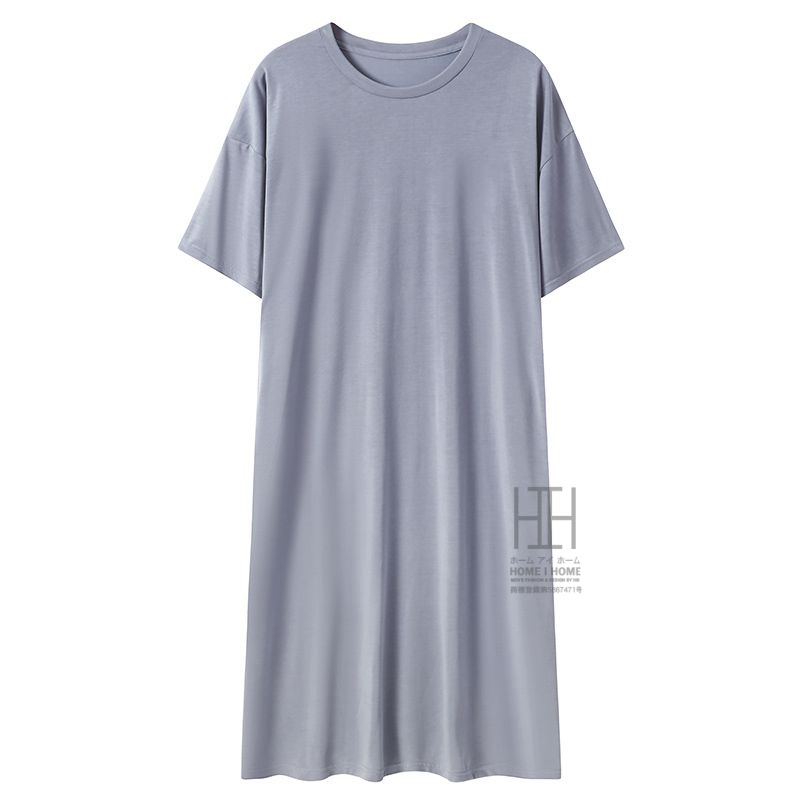 ナイトドレス ネグリジェ スリープドレス レディース 半袖 パッド付き 部屋着 ラウンドネック ワンピース 外出OK 夏 体型カバー おしゃれ 女性 大きいサイズ | ホームアイホーム | 01