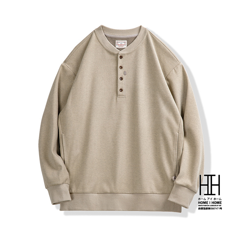 プルオーバースウェット トレーナー メンズ 長袖 パーカー ヘンリーネック 大きいサイズ ゆったり オーバーサイズ カジュアル アメカジ シンプル スポーツ 秋 冬 | ホームアイホーム | 01
