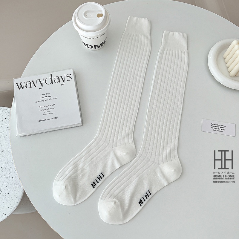 ハイソックス 夏 靴下 レディース ロング丈 消臭機能 抗菌 吸汗 綿 透け感 通気性 涼しい 薄手 たるみソックス ストレッチ 22-24.5cm おしゃれ 人気 ギフト | ホームアイホーム | 01