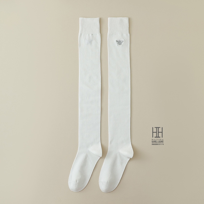 ニーハイソックス 靴下 膝上ソックス レディース ロング丈 綿 圧力ソックス 着圧 通気性 ストレッチ 快適 吸汗 抗菌 消臭 美脚 着痩せ おしゃれ 人気 ギフト | ホームアイホーム | 01