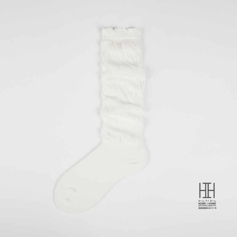 たるみソックス ハイソックス 靴下 レディース 綿 可愛い 薄手 透け感 レース 網タイツ風 セクシー バレエ ガーリー 通気性 カジュアル 22-24.5cm おしゃれ 人気 | ホームアイホーム | 01