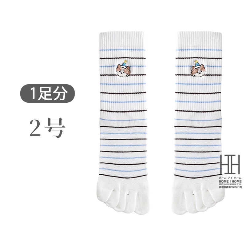 クルーソックス 靴下 ソックス レディース 五本指ソックス ルームソックス 猫刺繍 可愛い カートゥーンキャット おしゃれ 通気性 メッシュ 薄手 涼しい 7A抗菌 | ホームアイホーム | 02