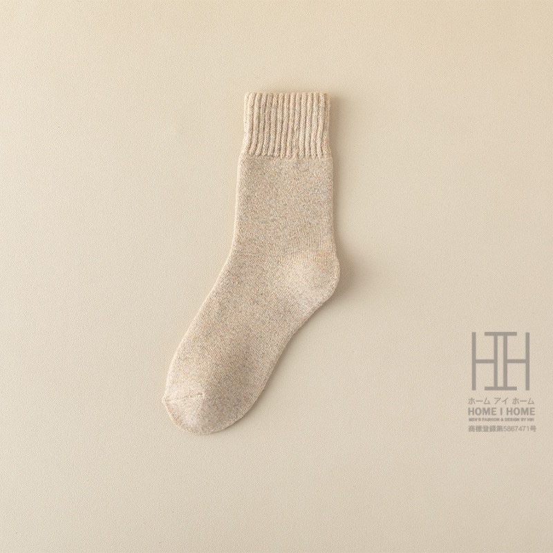 靴下 レディース クルーソックス 蒸れない 厚手 暖かい 無地 裏起毛 冷え対策 ウールソックス 防寒 冷え対策 あったか 保温 冷えとり ルームソックス 22-24.5cm | ホームアイホーム | 03