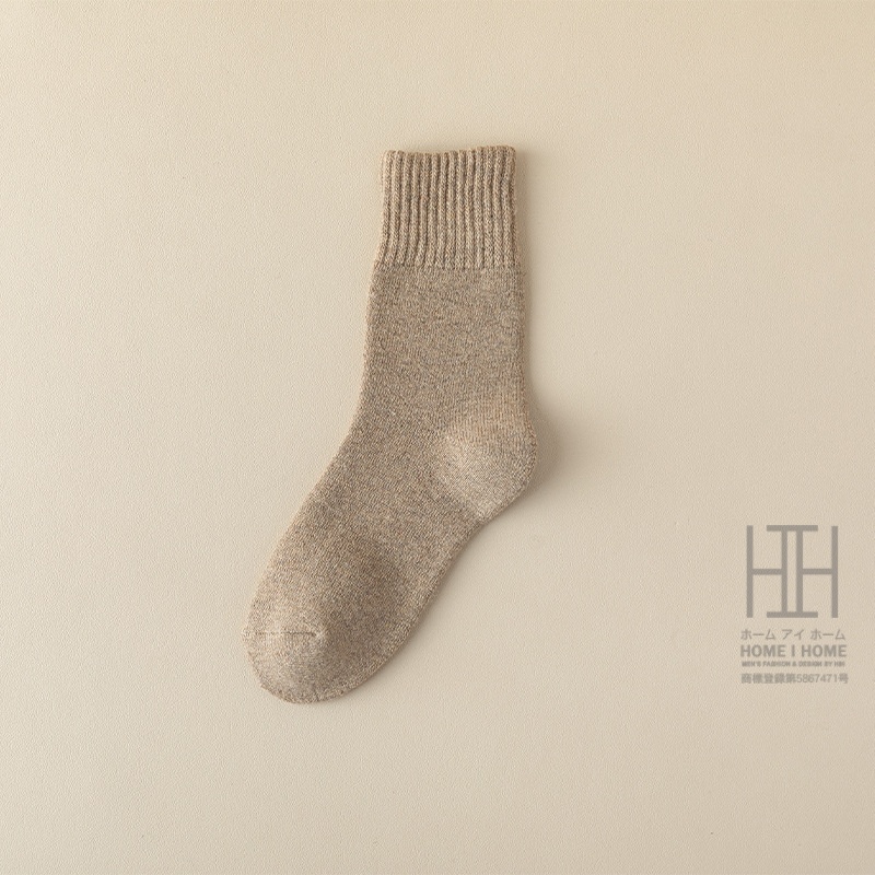 靴下 レディース クルーソックス 蒸れない 厚手 暖かい 無地 裏起毛 冷え対策 ウールソックス 防寒 冷え対策 あったか 保温 冷えとり ルームソックス 22-24.5cm | ホームアイホーム | 05