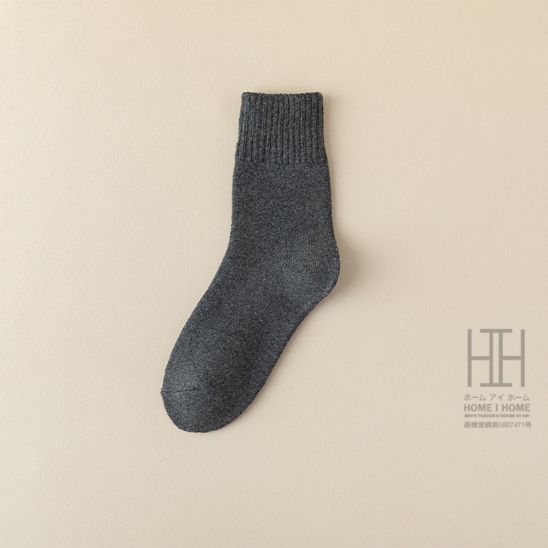 靴下 レディース クルーソックス 蒸れない 厚手 暖かい 無地 裏起毛 冷え対策 ウールソックス 防寒 冷え対策 あったか 保温 冷えとり ルームソックス 22-24.5cm | ホームアイホーム | 10