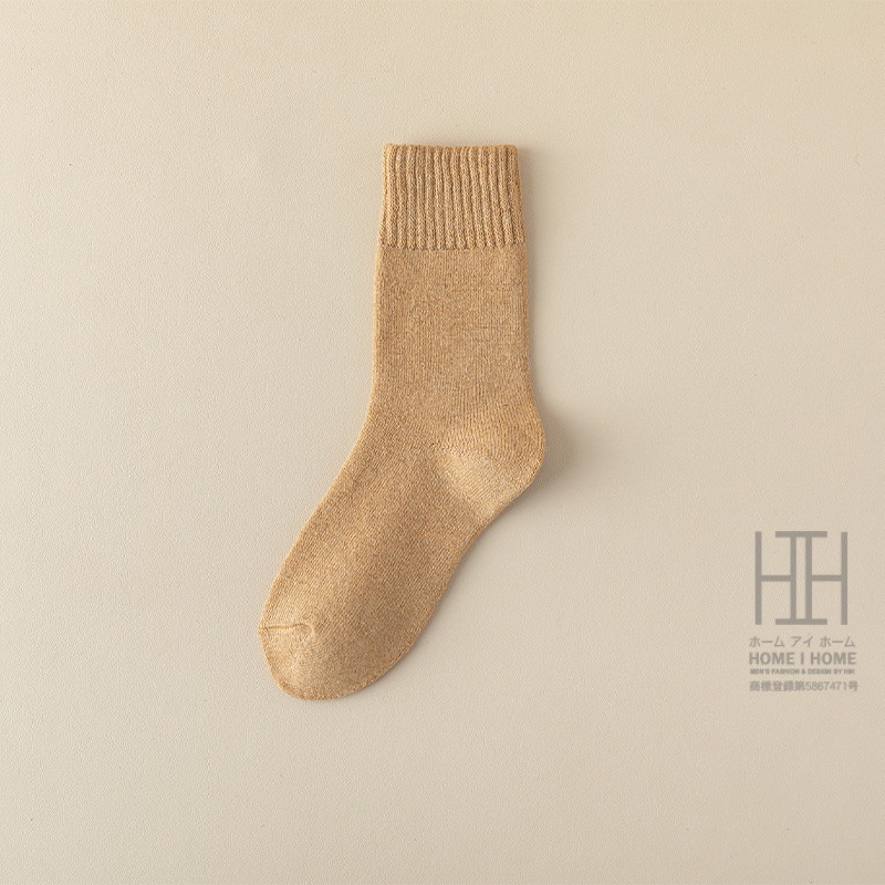 靴下 レディース クルーソックス 蒸れない 厚手 暖かい 無地 裏起毛 冷え対策 ウールソックス 防寒 冷え対策 あったか 保温 冷えとり ルームソックス 22-24.5cm | ホームアイホーム | 04