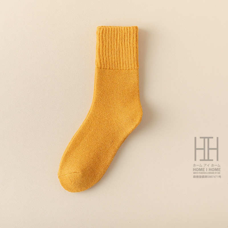 靴下 レディース クルーソックス 蒸れない 厚手 暖かい 無地 裏起毛 冷え対策 ウールソックス 防寒 冷え対策 あったか 保温 冷えとり ルームソックス 22-24.5cm | ホームアイホーム | 08
