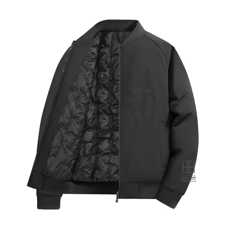 中綿入りスタジャン 中綿ジャケット メンズ 無地 シンプル リブ 防寒 冬物 キルティング裏地 フライトジャケット 暖かい 保温 防寒対策 ブルゾン メンズアウター | ホームアイホーム | 04