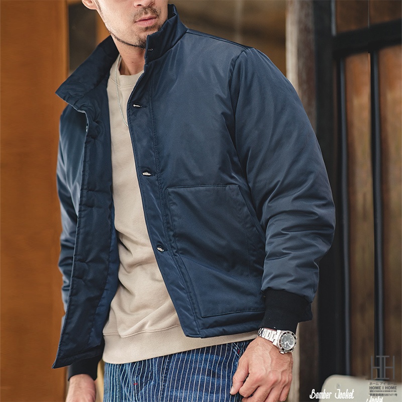 中綿コート ミリタリージャケット メンズ 中綿入り フライトジャケット ボンバージャケット ブルゾン ジャンパー アウター 防寒 オーバーサイズ 大きいサイズ | ホームアイホーム | 02