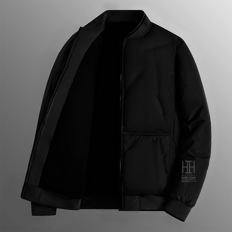 中綿ジャケット スタジャン メンズ リブ襟 中綿コート 無地 シンプル カジュアル 防寒 保温 暖かい 防風 アウトドア M-6XL 大きいサイズ ブルゾン 中綿 ブルゾン | ホームアイホーム | 03