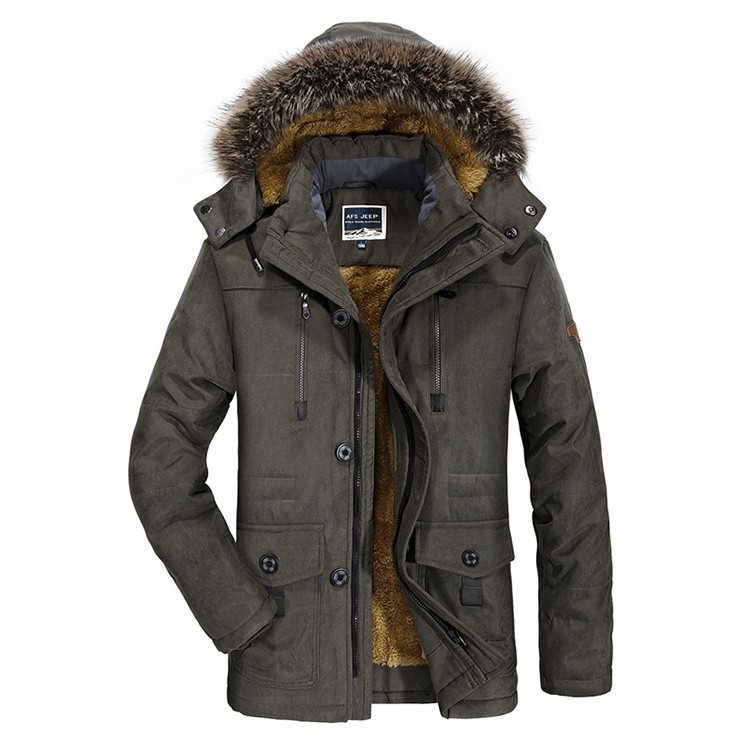 中綿ジャケット メンズ ファー付き 裏起毛 ミリタリージャケット 防風 保温 防寒冬物 大きいサイズ