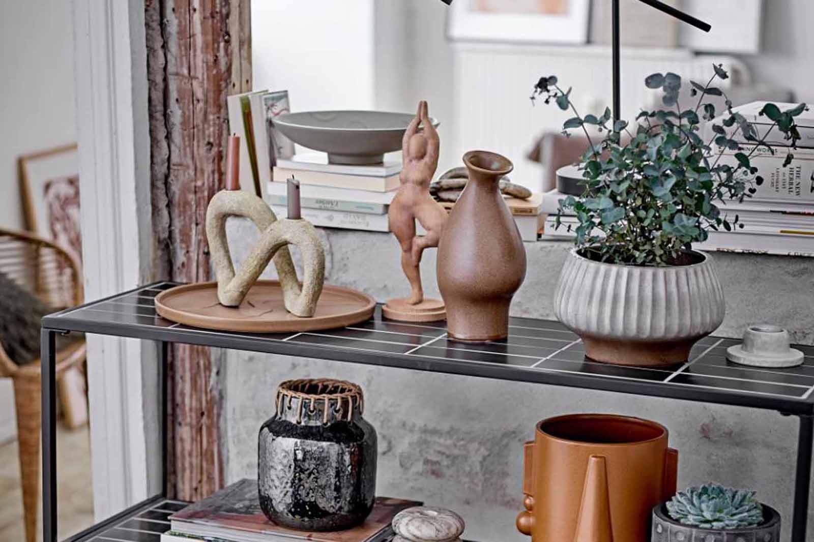 Bloomingvilleブルーミングヴィル セラミック製 グレーカラーのレトロ