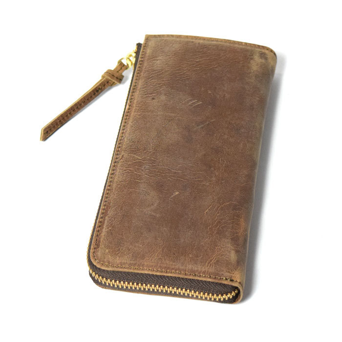 SLOW（スロウ） クーズー kudu Lzip long wallet 財布 長財布 : RUSTY