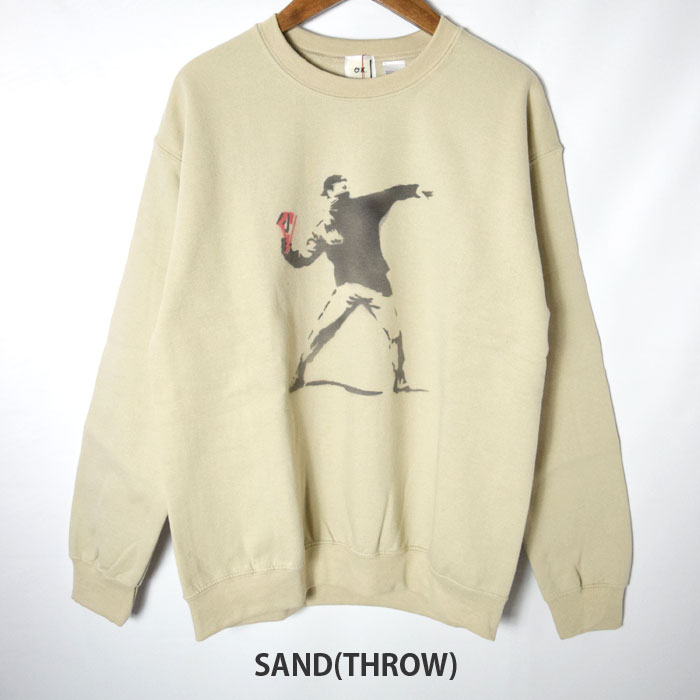 o.k. オーケー  新色入荷!!AJ1 feat. Banksy C/N SWEAT スウェット トレーナー 15時までの注文は即日発送!! 税込6,600円以上送料・代引き手数料無料!!｜rusty-to-shine｜04