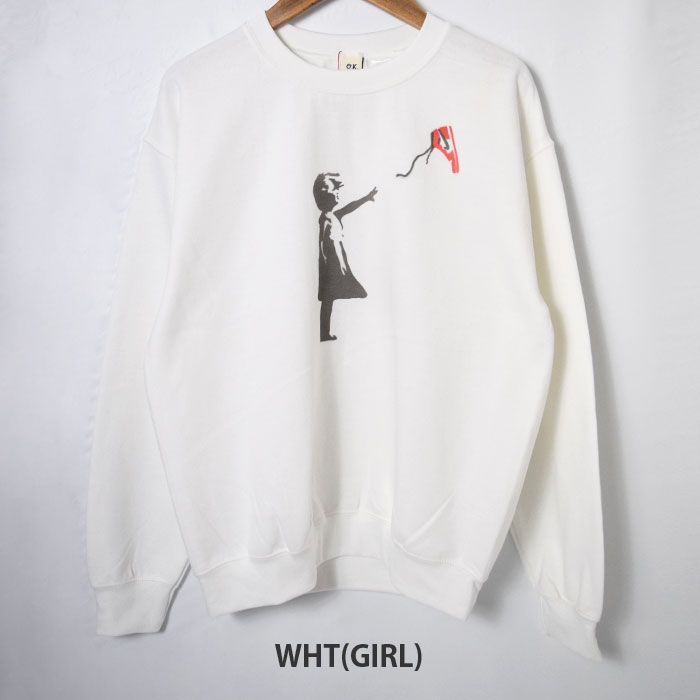 o.k. オーケー 新色入荷!!AJ1 feat. Banksy C/N SWEAT スウェット ト...