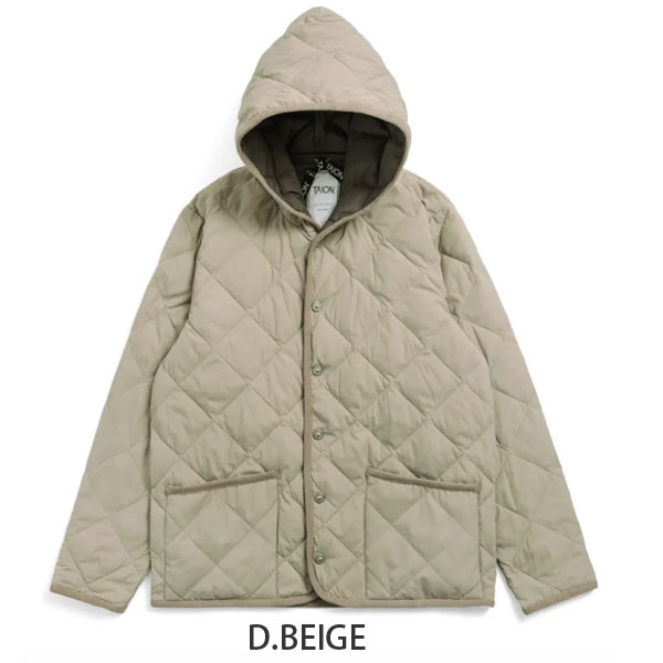 TAION（タイオン） ダウン 2025AW UNISEX シティ パイピングフード