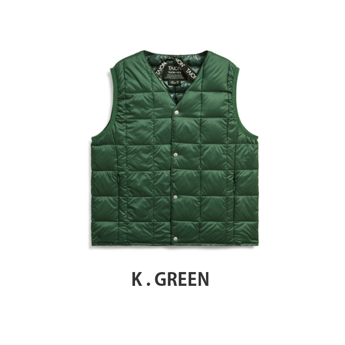 TAION（タイオン） ダウン キッズ Vネックボタン インナーダウンベスト