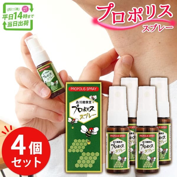 プロポリススプレー 20ml (4本セット) 森川健康堂 プロポリス スプレー ぷろぽりす 喉 のど ケア 痛い 喉が痛い 喉のケア 喉ケア 花粉  風邪 :PROPOLIS-SP-4SET:Rvoice - 通販 - Yahoo!ショッピング