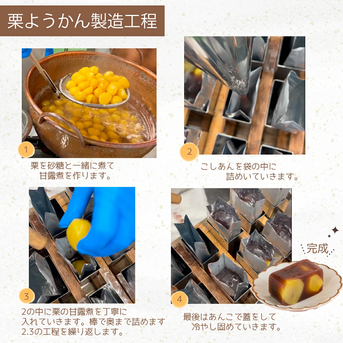 ちょこリース◆利平栗蒸し羊羹5本+栗きんとん10個 栗ようかん3本 - 恵那栗工房 良平堂【公式】
