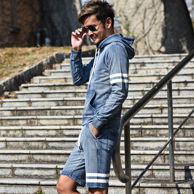 デニムセットアップ セットアップ メンズ 夏 上下 スウェット Grm メンズファッション In The City 通販 Yahoo ショッピング デニムセットアップ セットアップ メンズ 夏 上下 スウェット Grm メンズファッション In The City 通販 Yahoo ショッピング