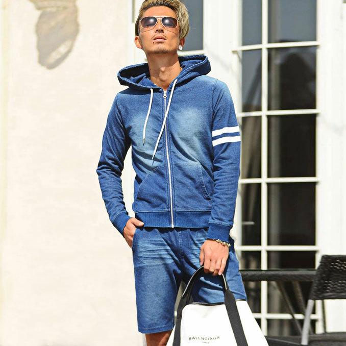 デニムセットアップ セットアップ メンズ 夏 上下 スウェット Grm メンズファッション In The City 通販 Yahoo ショッピング デニムセットアップ セットアップ メンズ 夏 上下 スウェット Grm メンズファッション In The City 通販 Yahoo ショッピング