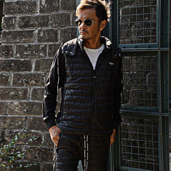 セットアップ ジャージ メンズ 上下 スリム ダウンパーカー ちょいワル 暖かい ゴルフ 冬服 イケオジ ファッション 2023新作 