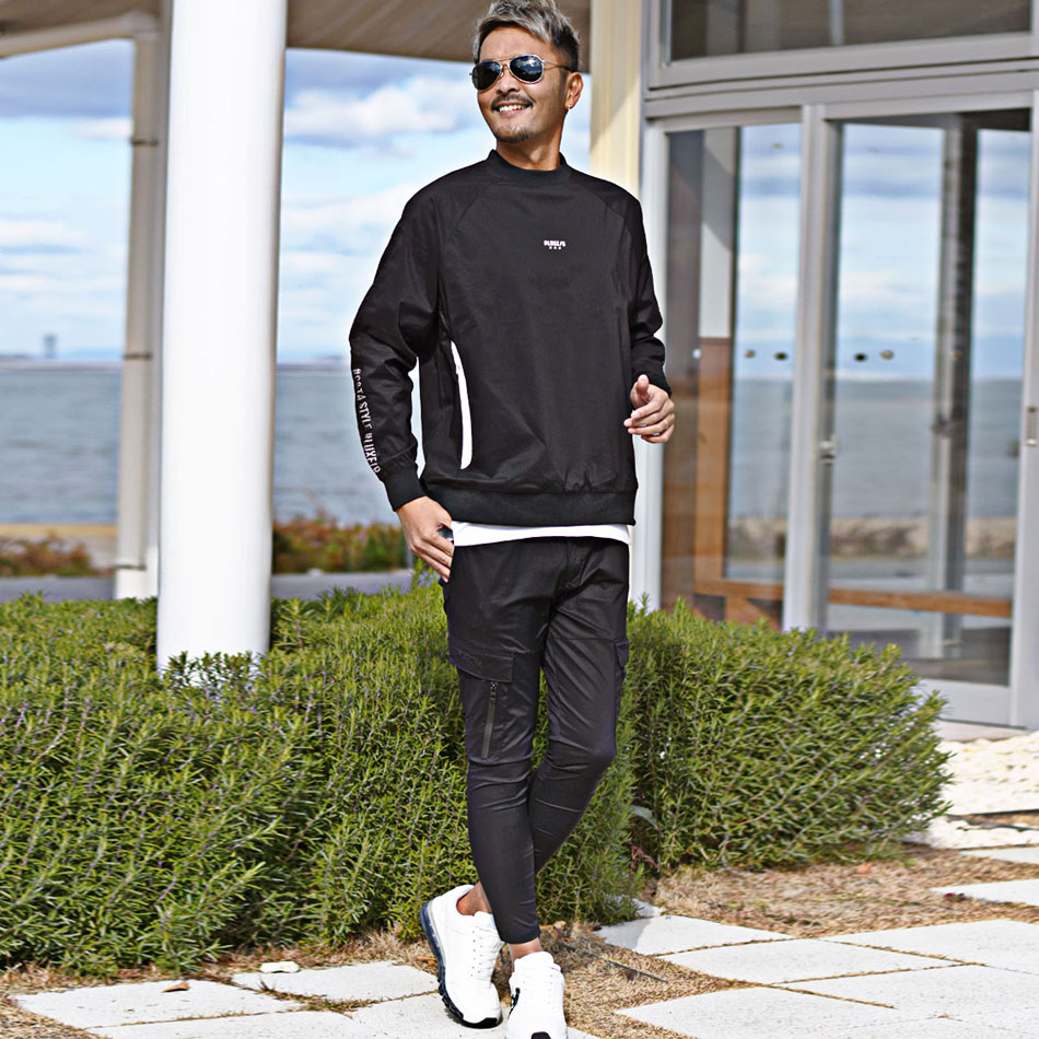 割引価格 セットアップ メンズ 春 夏 ジャージ トレーナー ナイロン 上下 服&ファッション小物