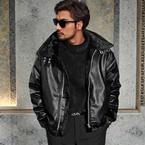 メンズ B-3 フライトジャケット フェイクレザー オーバーサイズ ビッグ