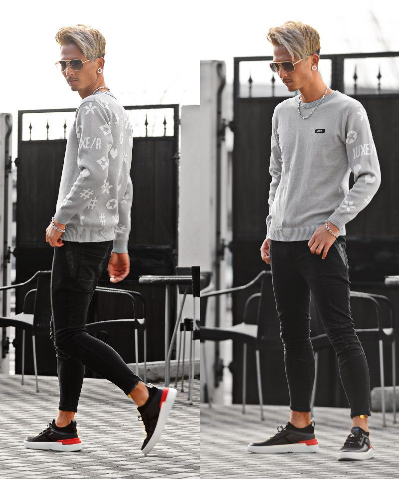 ニット メンズ クルーネック メンズファッション 代 30代 40代 春服 かっこいい モノグラム おしゃれニット スポーティー 21新作 bv メンズファッション In The City 通販 Yahoo ショッピング