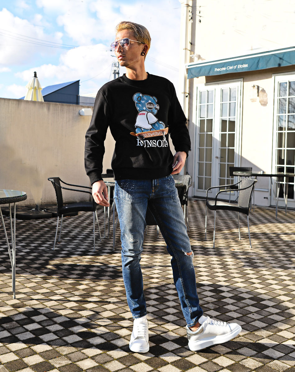 有名なブランド ギフト プレゼント 裏起毛 熊 クマ Bear Black スウェット トレーナー ウエス Ues メンズ 日本製 Japan In Made アメカジ 人気 綿100 ブランド 男性 トレーナー サイズ ５ Www Panelfox Nl