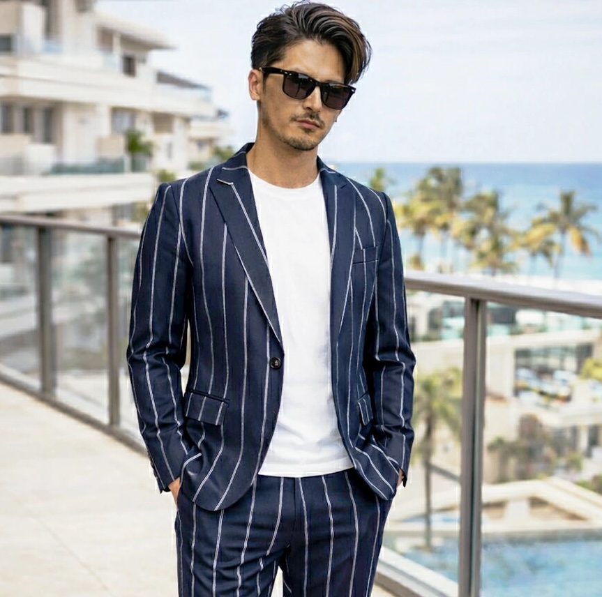 セットアップ メンズ 春夏 スーツ オシャレ テーパード スキニー