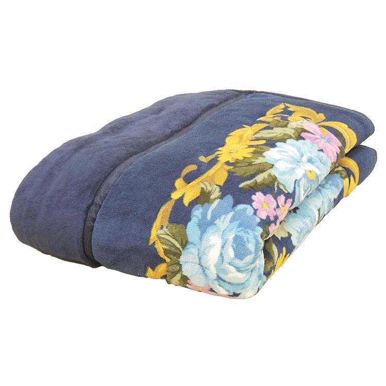 マイヤー2枚合わせ毛布 襟付き あったか 厚手 ボリューム 毛布