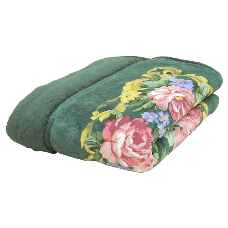 マイヤー2枚合わせ毛布 襟付き あったか 厚手 ボリューム 毛布